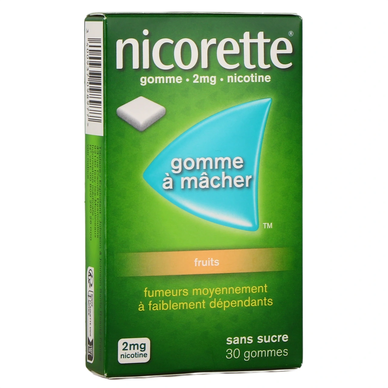 Nicorette gommes 2 mg sans sucre - Vue 24