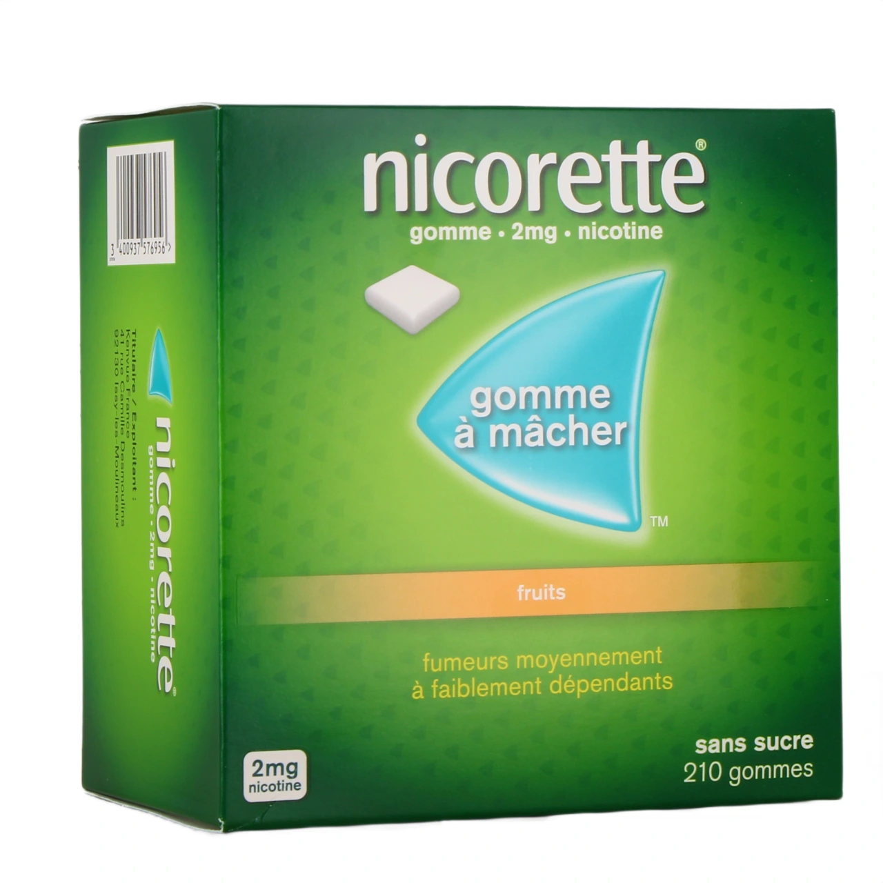 Nicorette gommes 2 mg sans sucre - Vue 30