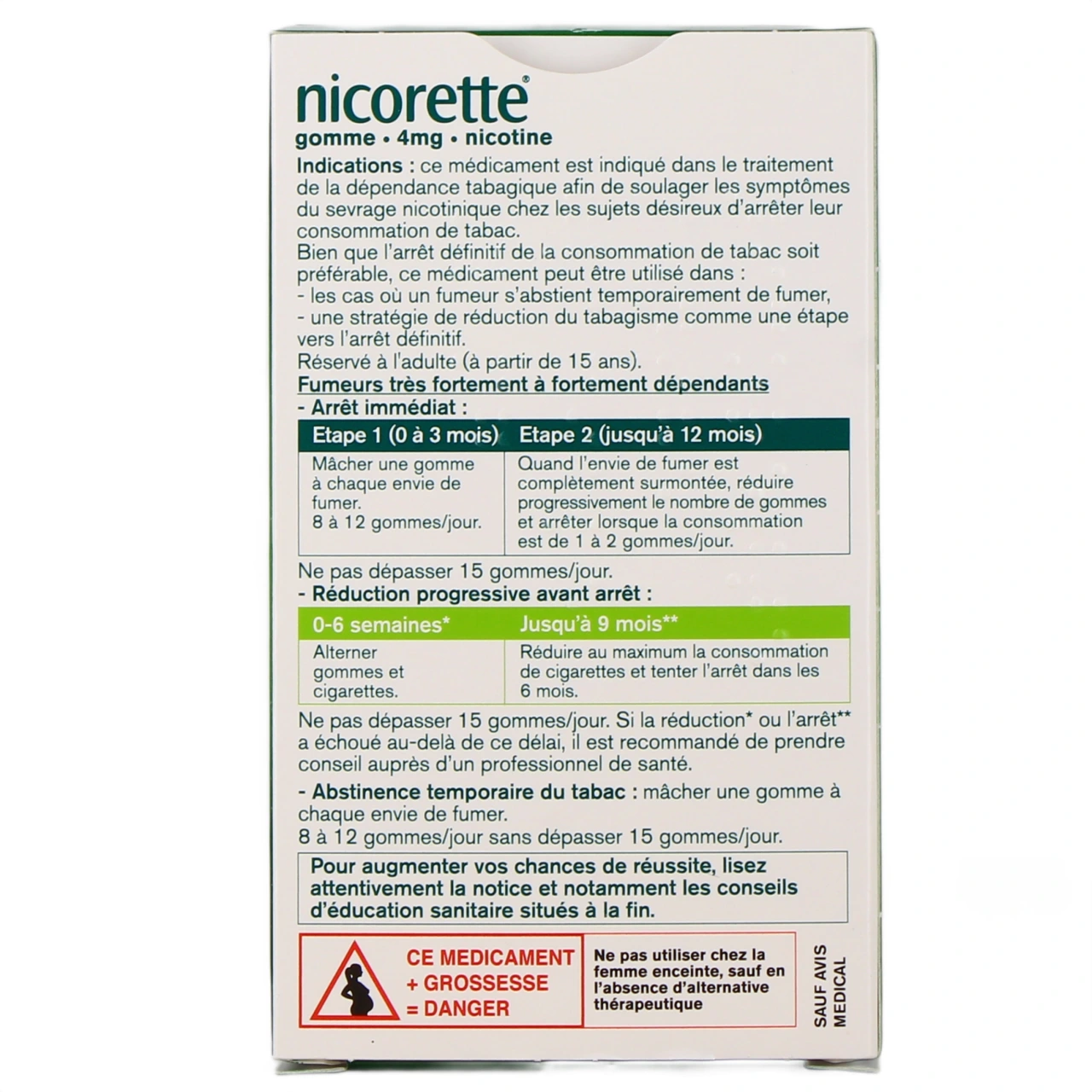 Nicorette gommes 4 mg sans sucre - Vue 16