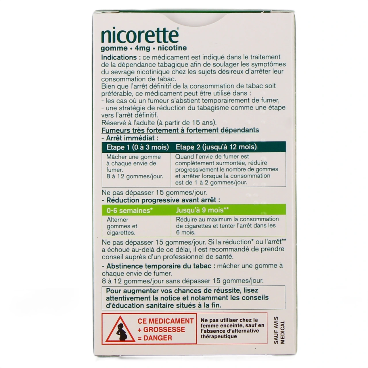 Nicorette gommes 4 mg sans sucre - Vue 13