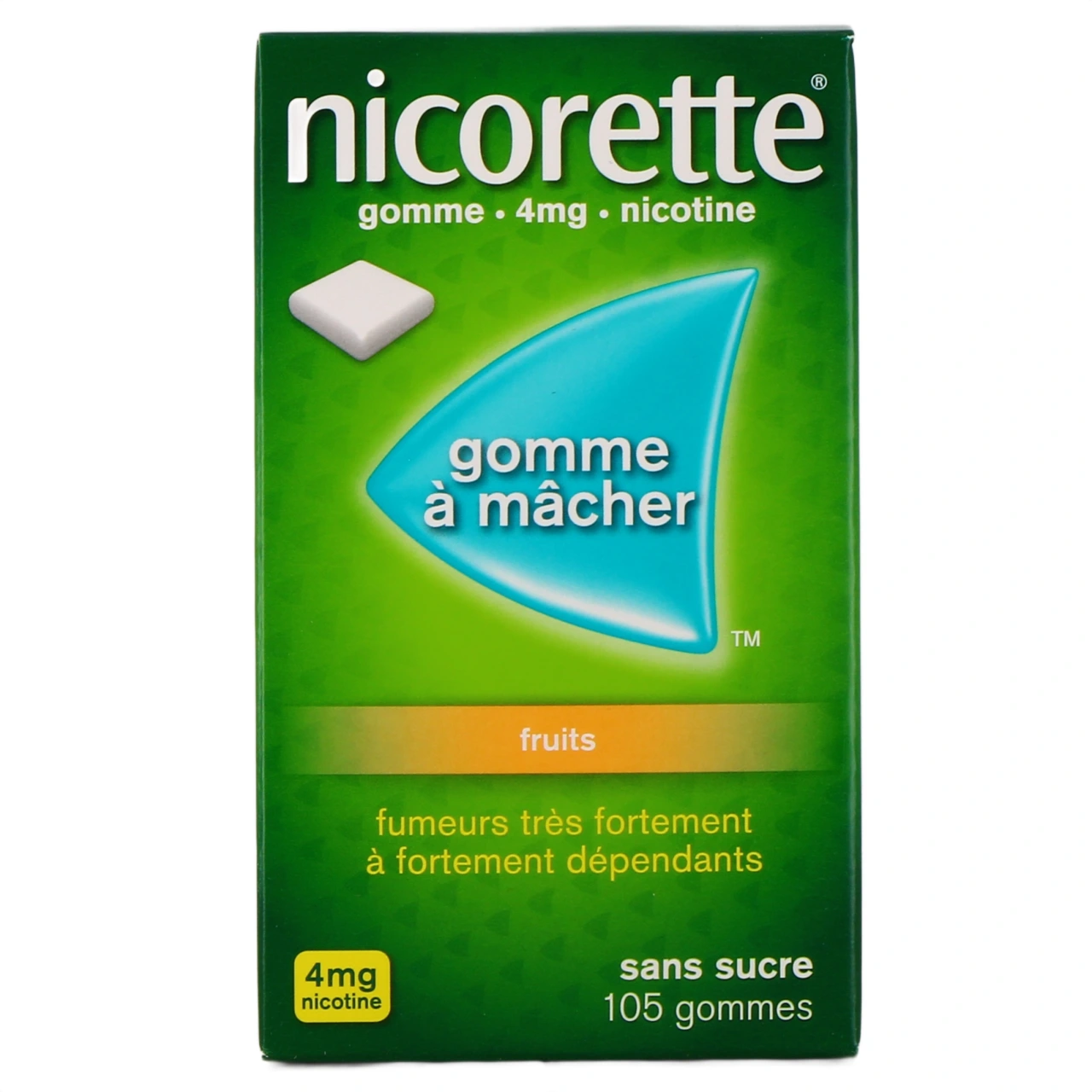 Nicorette gommes 4 mg sans sucre - Vue 12