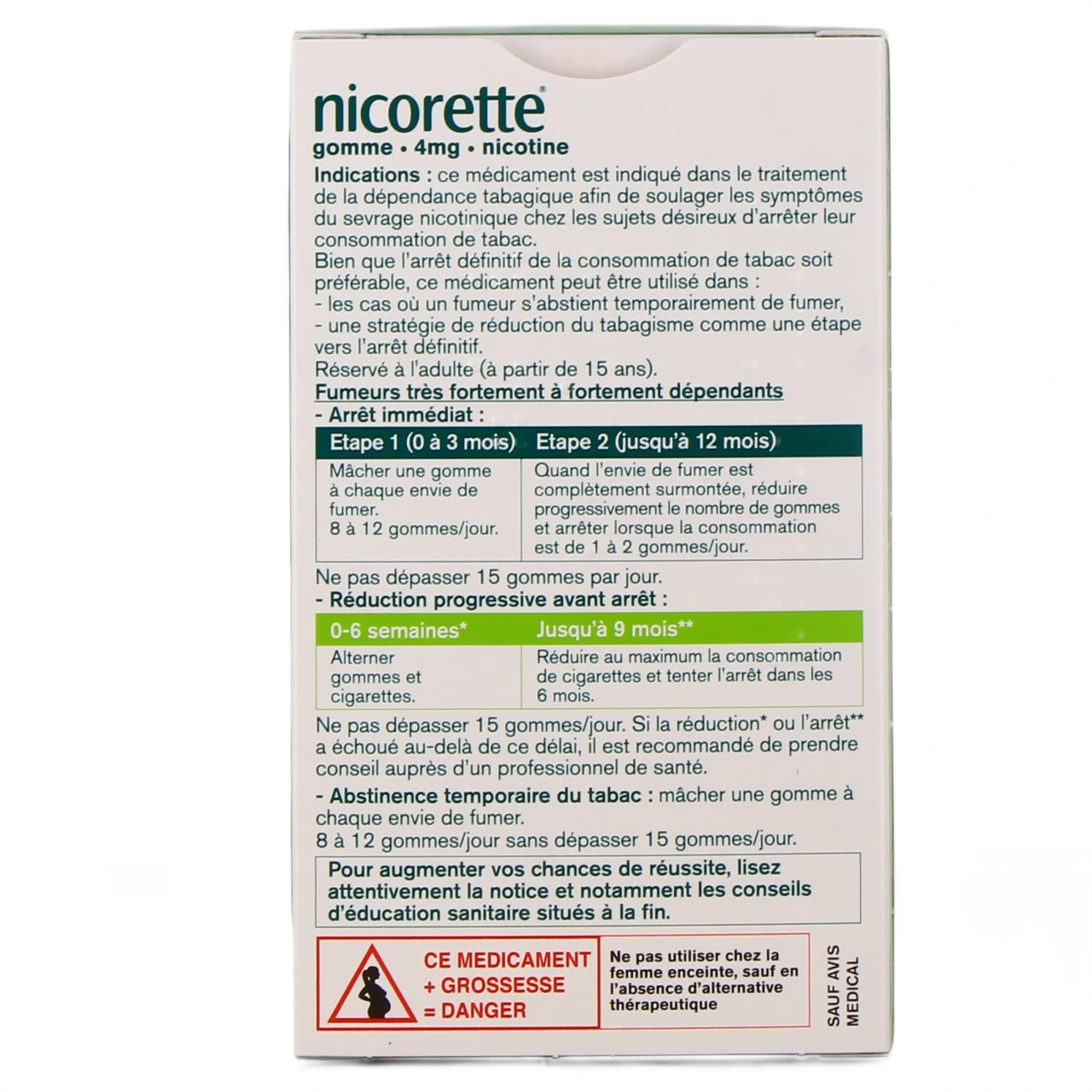 Nicorette gommes 4 mg sans sucre - Vue 7