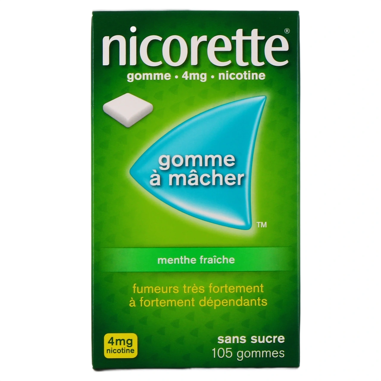 Nicorette gommes 4 mg sans sucre - Vue 6