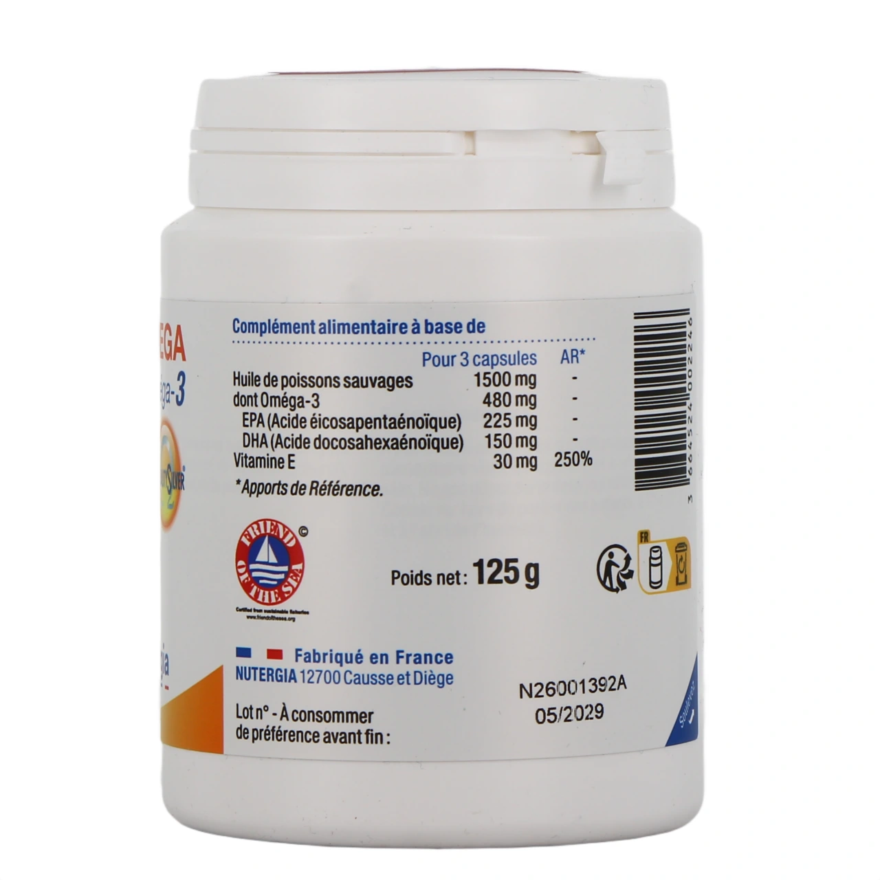 Nutergia Ergyomega Oméga-3 EPA & DHA - Vue 6