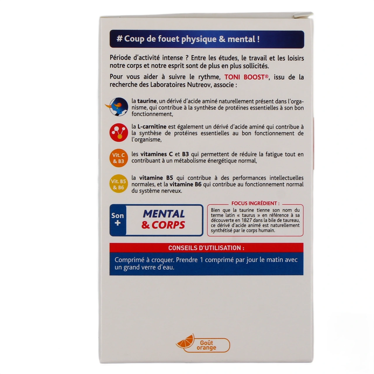 Nutreov ToniBoost Taurine Max - Vue 3