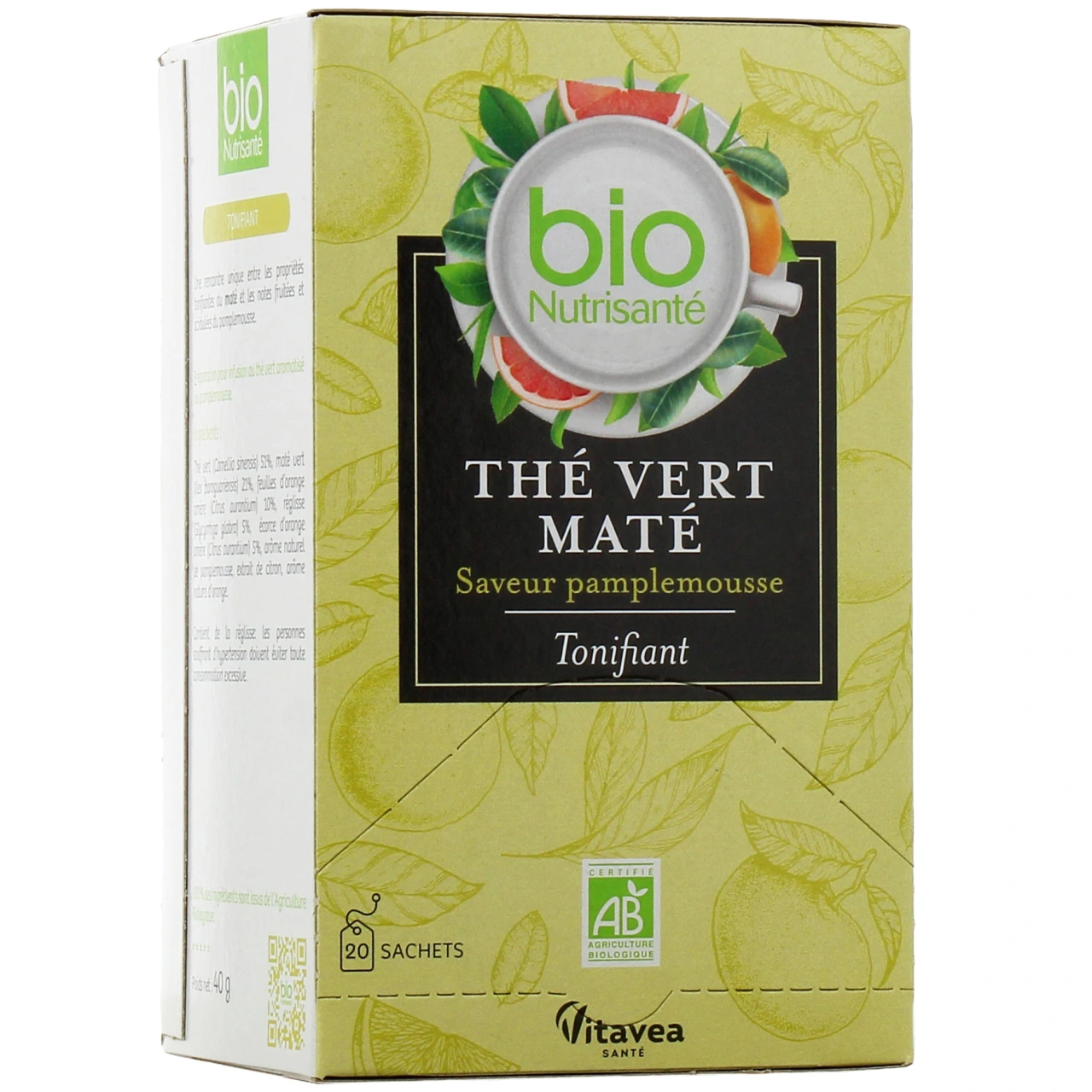 Nutrisanté Thé Vert Maté Tonifiant - Bio Nutrisanté