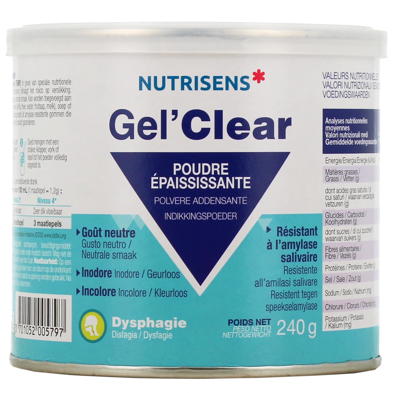 Nutrisens Gel'Clear épaississant neutre - Nutrisens