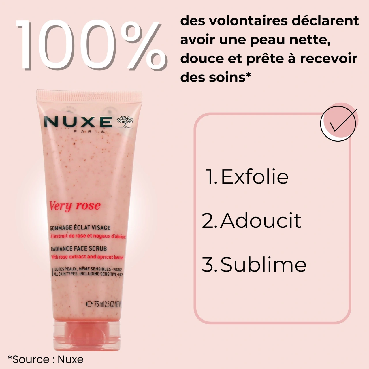 Nuxe Very Rose Gommage Eclat Visage - Vue 2