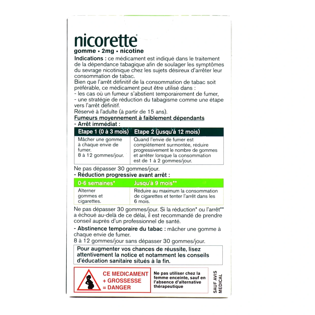 Nicorette gommes 2 mg sans sucre - Vue 21