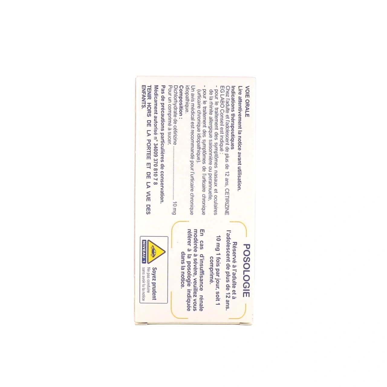 Cetirizine - Vue 5