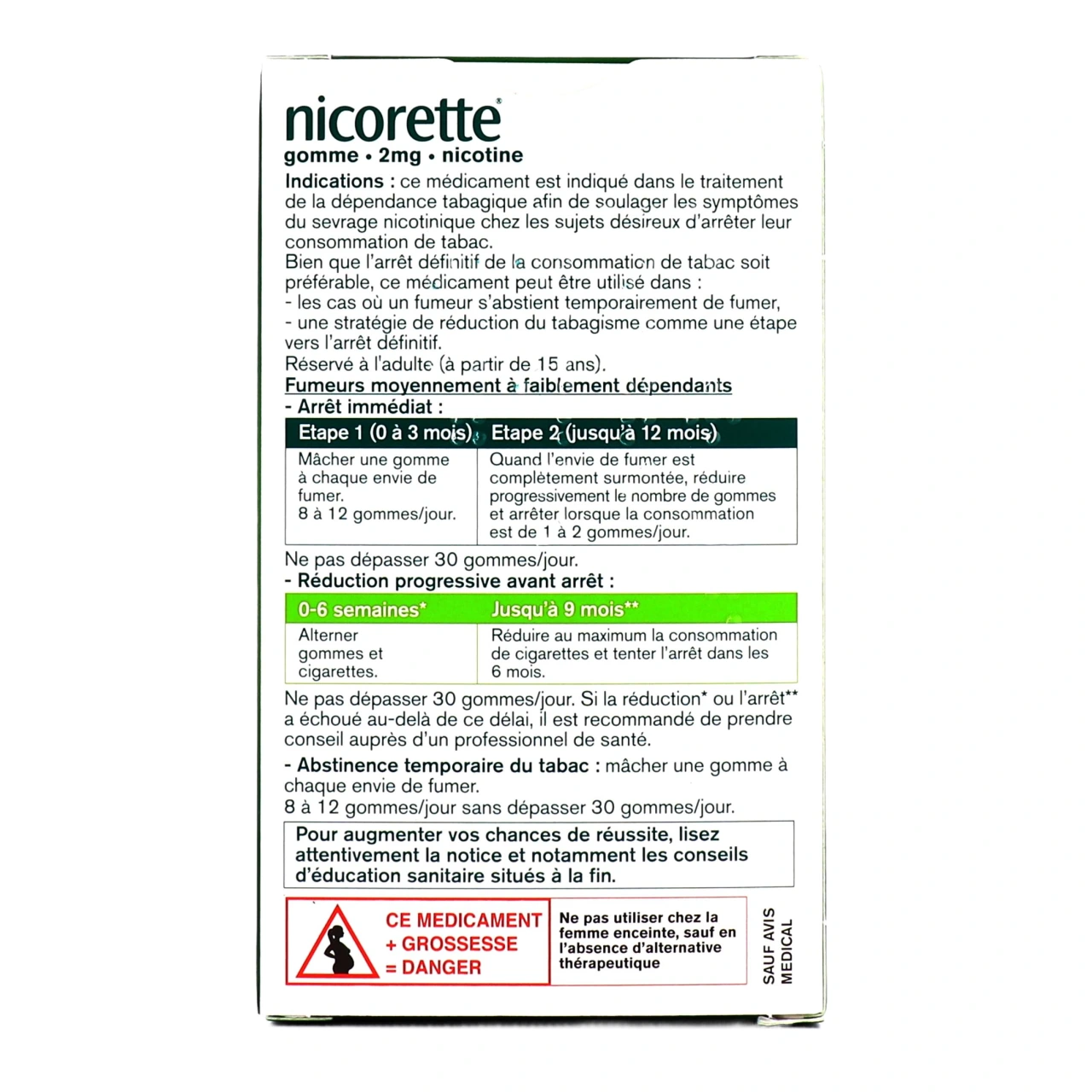 Nicorette gommes 2 mg sans sucre - Vue 23