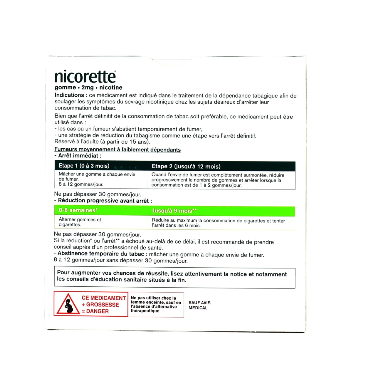 Nicorette gommes 2 mg sans sucre - Vue 13
