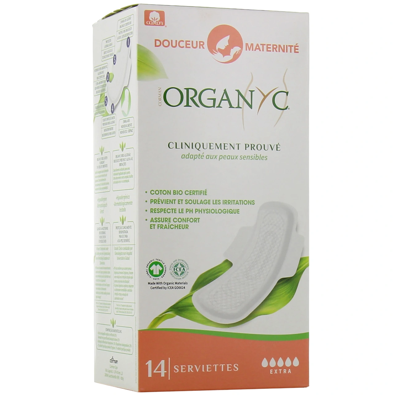 Organyc Serviettes Douceur Maternité - Organyc