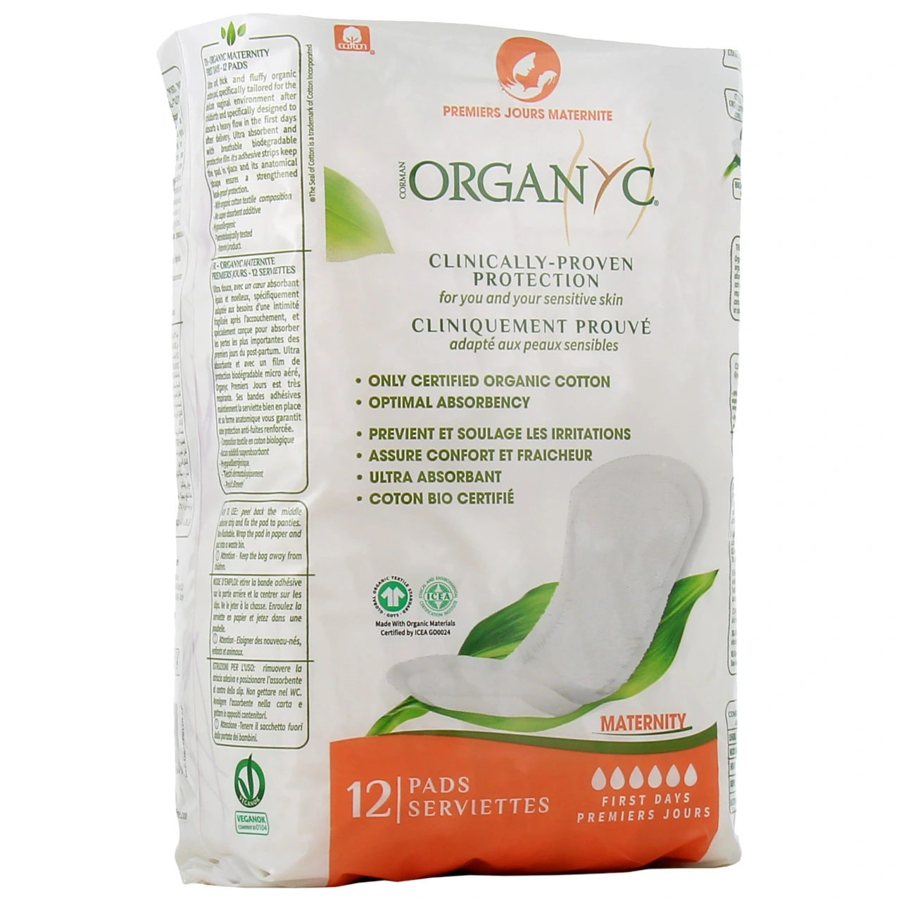 Organyc Serviettes Maternité Premiers Jours - Organyc