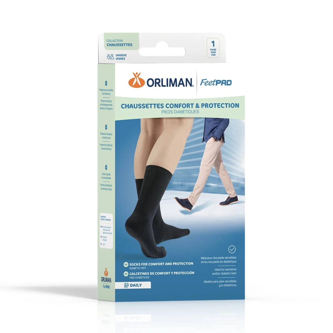 Orliman Feetpad Chaussettes Confort et Protection Daily - Vue 2