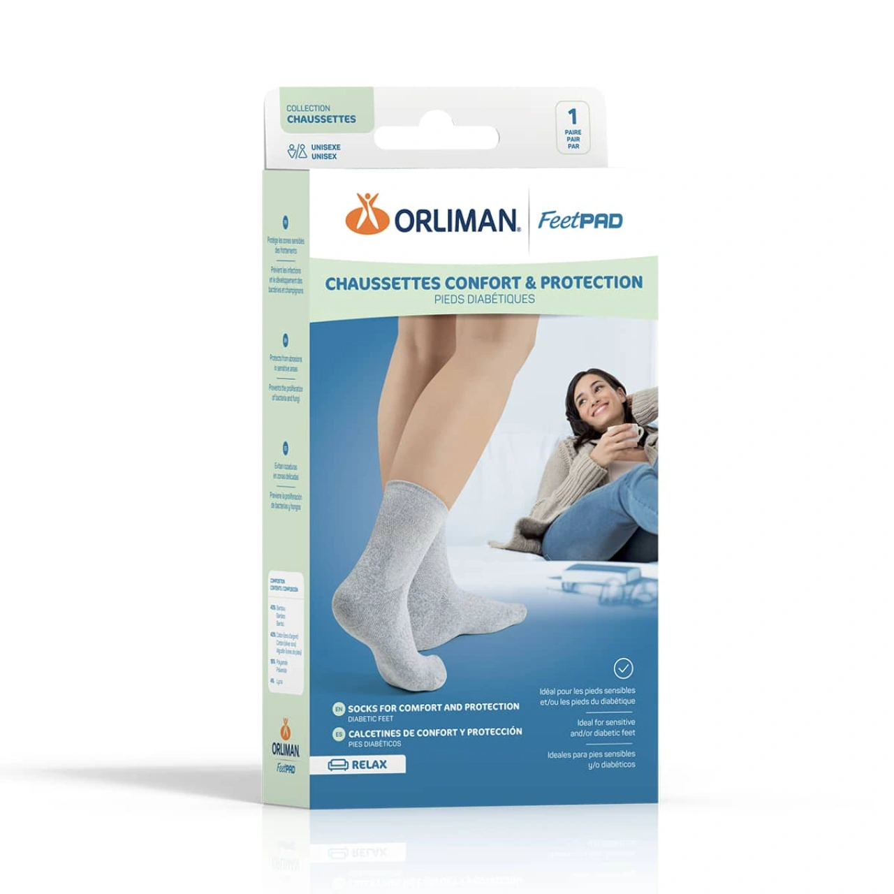 Orliman Feetpad Chaussettes Confort et Protection Relax - Vue 3