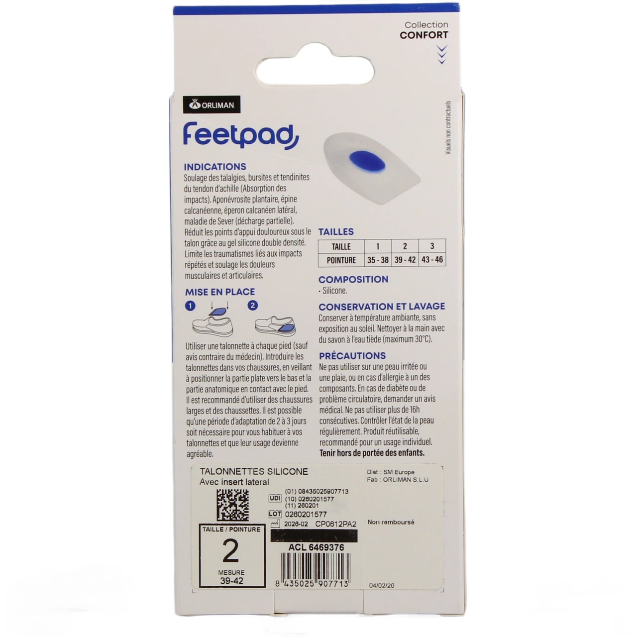 Orliman FeetPAD Talonnettes Silicone - Vue 6