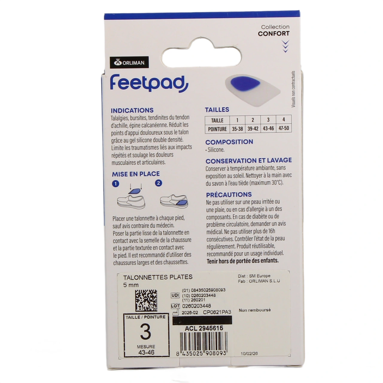 Orliman FeetPAD Talonnettes Silicone - Vue 3