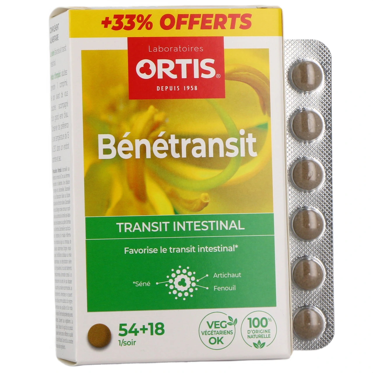 Ortis Benetransit Transit Intestinal Comprimés - Vue 5