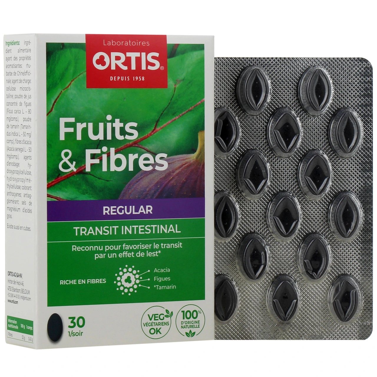 Ortis Fruits & Fibres Regular Transit Intestinal Comprimés - Ortis