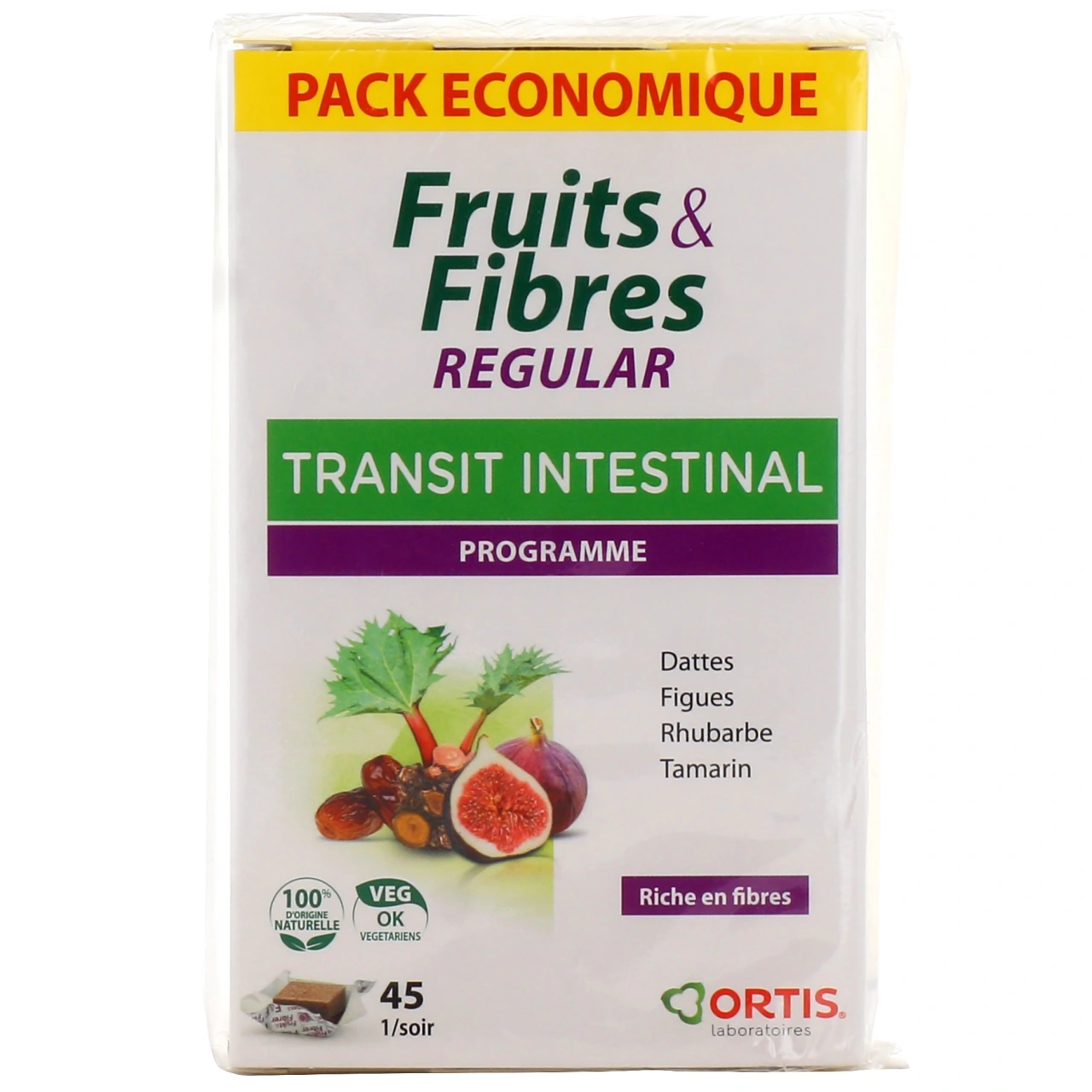Ortis Fruits & Fibres Regular Transit Intestinal Cubes à Mâcher - Vue 4
