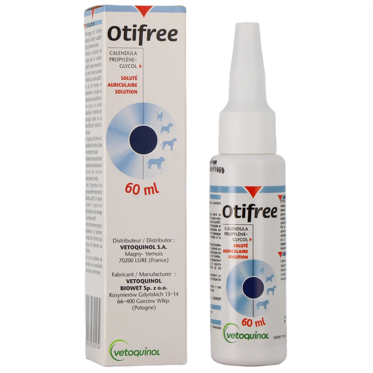 Otifree Solution Auriculaire Chien et Chat - Vetoquinol