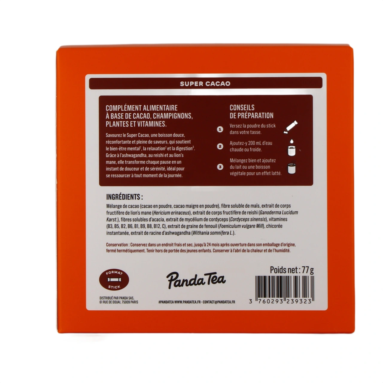 Panda Tea Super Cacao - Vue 3