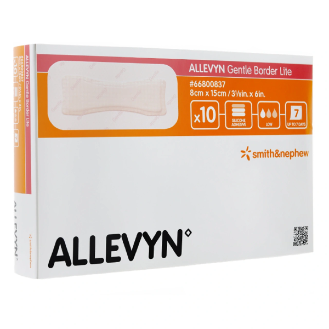 Allevyn Gentle Border Lite Rectangle Pansement Hydrocellulaire - Vue 2