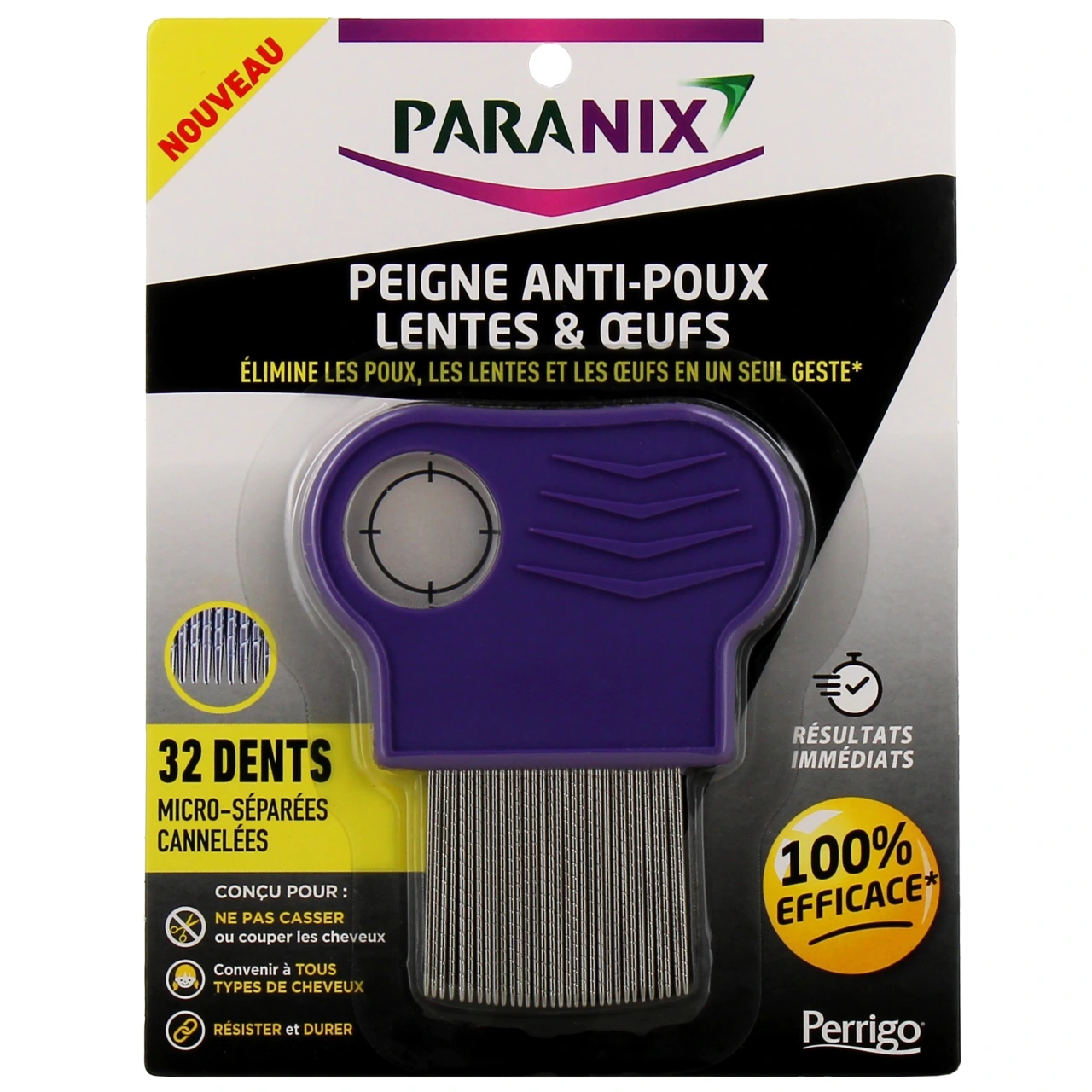 Paranix Peigne Métallique Anti-poux Lentes et Oeufs - Paranix