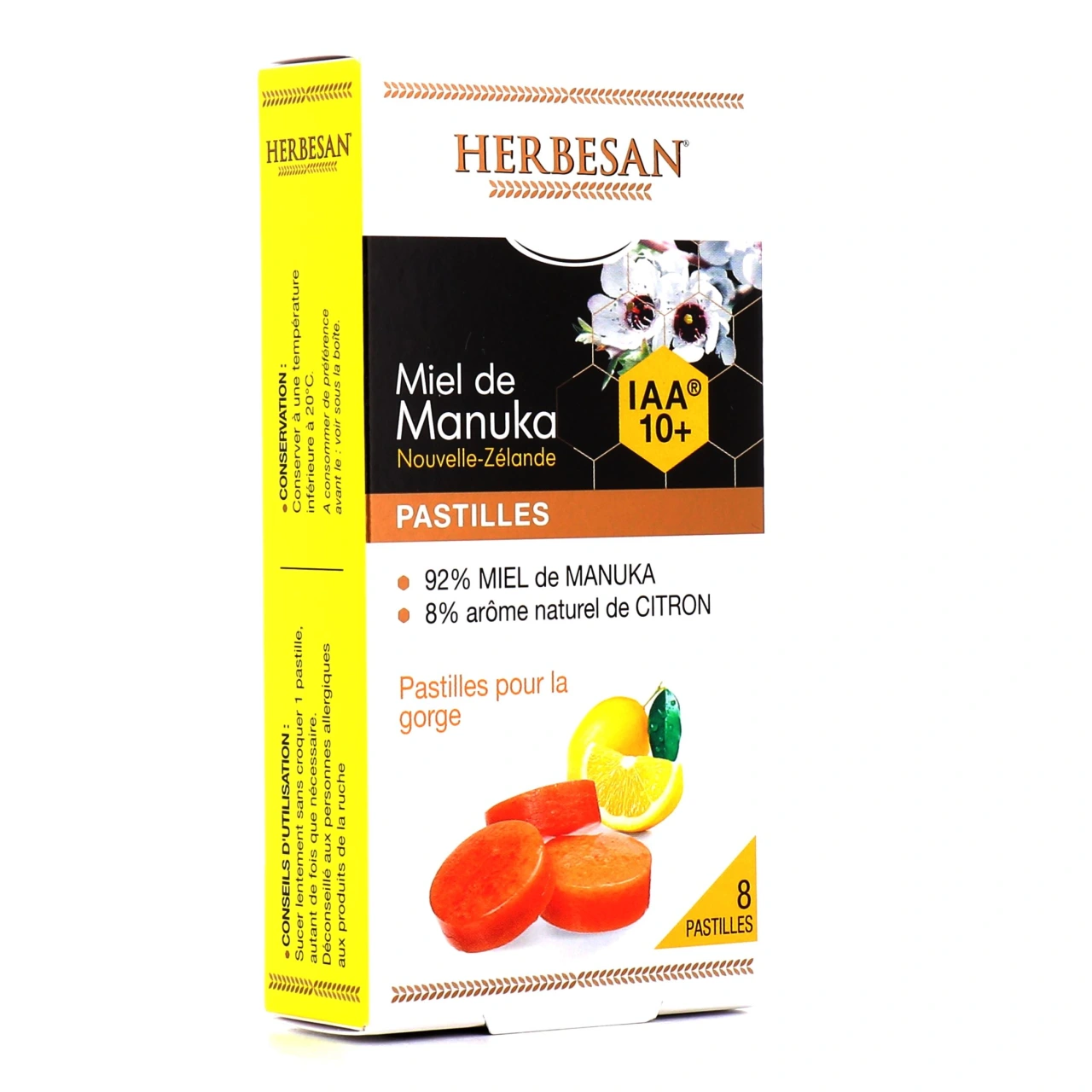 Herbesan Pastilles pour la Gorge Miel de Manuka - Herbesan