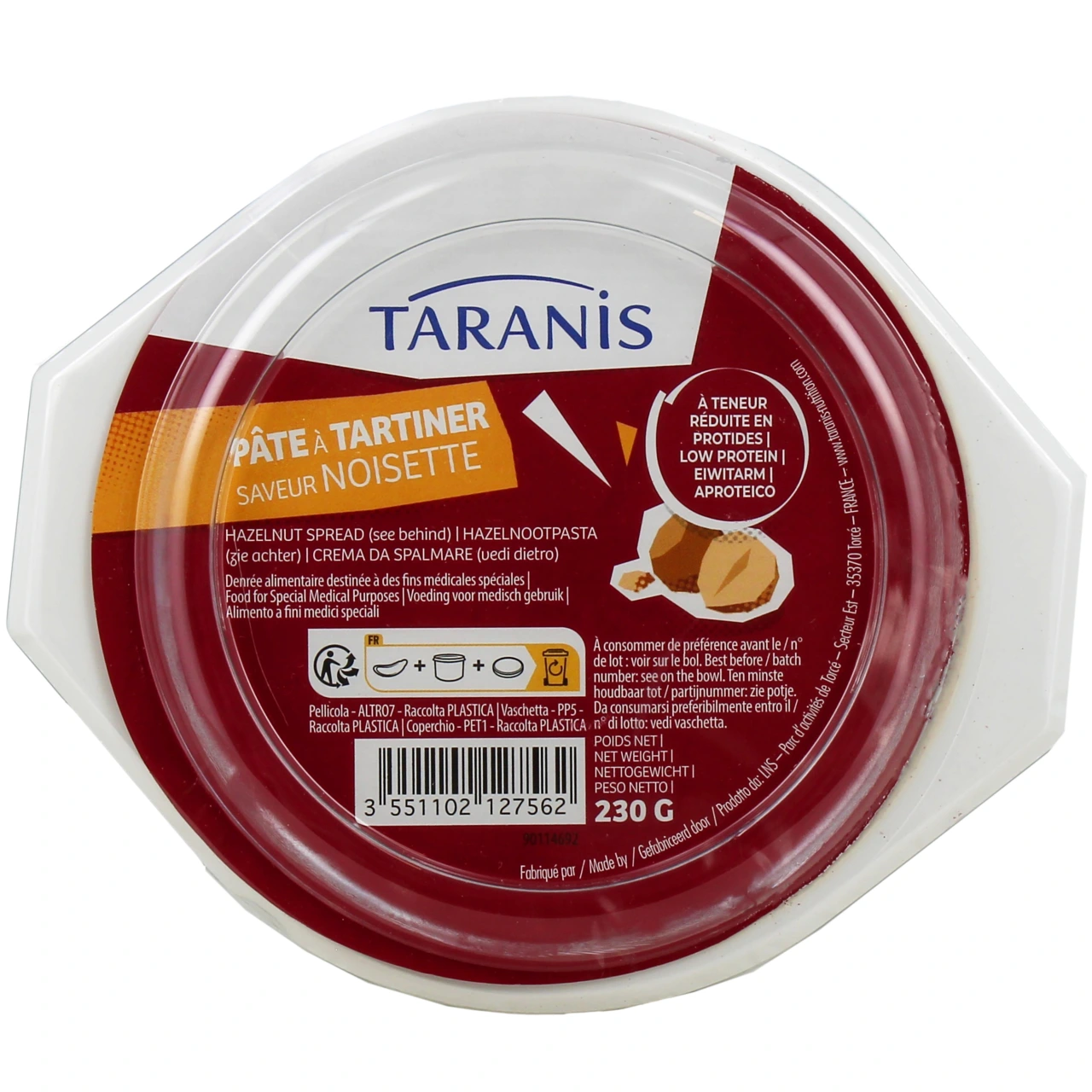 Pâte à tartiner saveur Noisette Taranis - Taranis