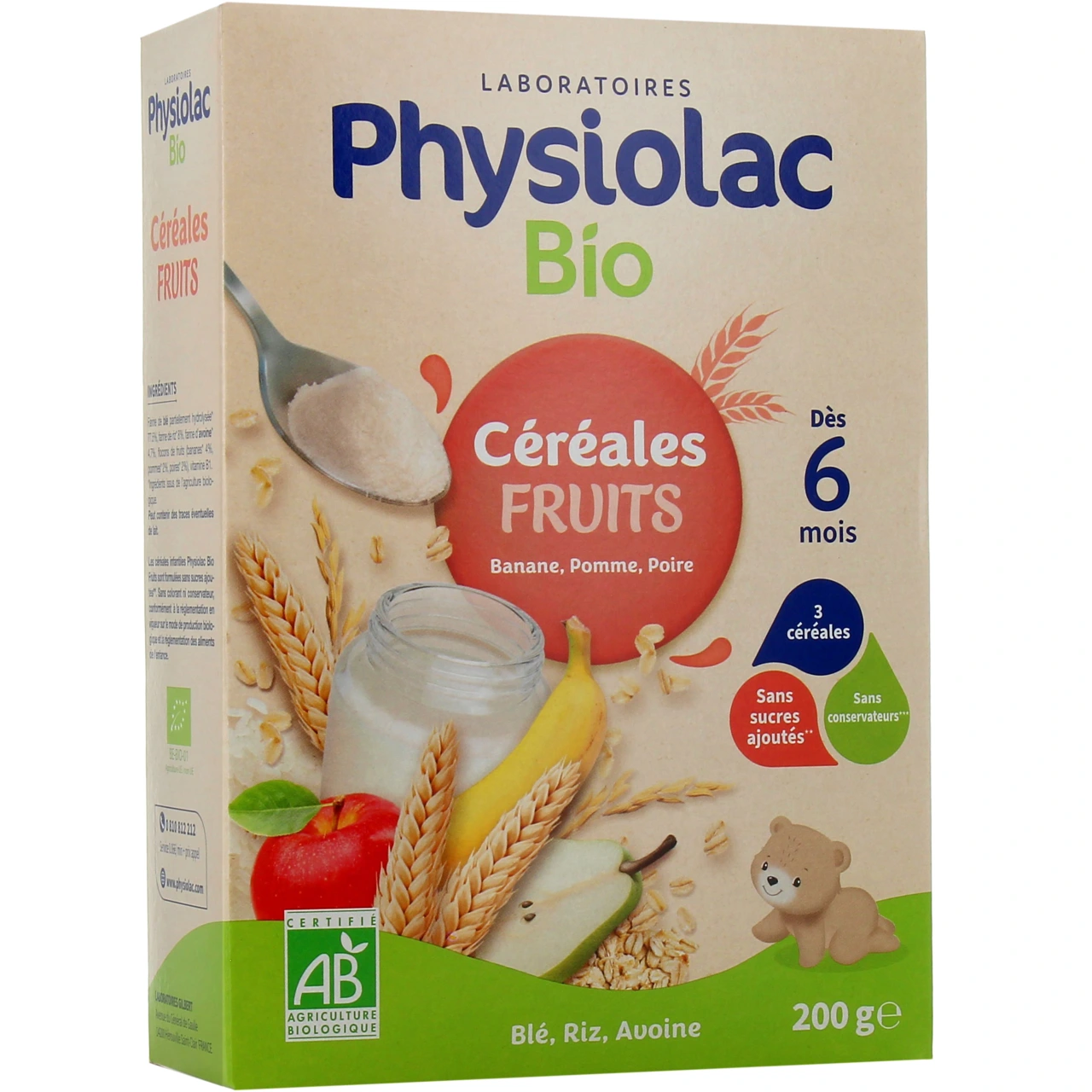 Physiolac Bio Céréales Fruits - Physiolac