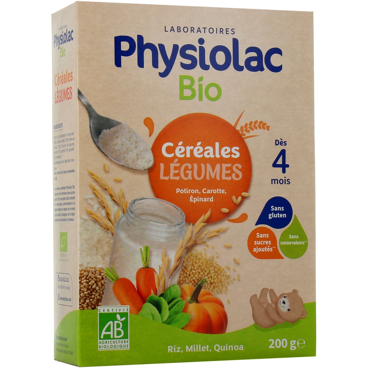 Physiolac Bio Céréales Légumes - Physiolac