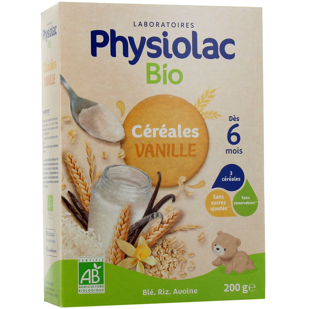 Physiolac Bio Céréales Vanille - Physiolac