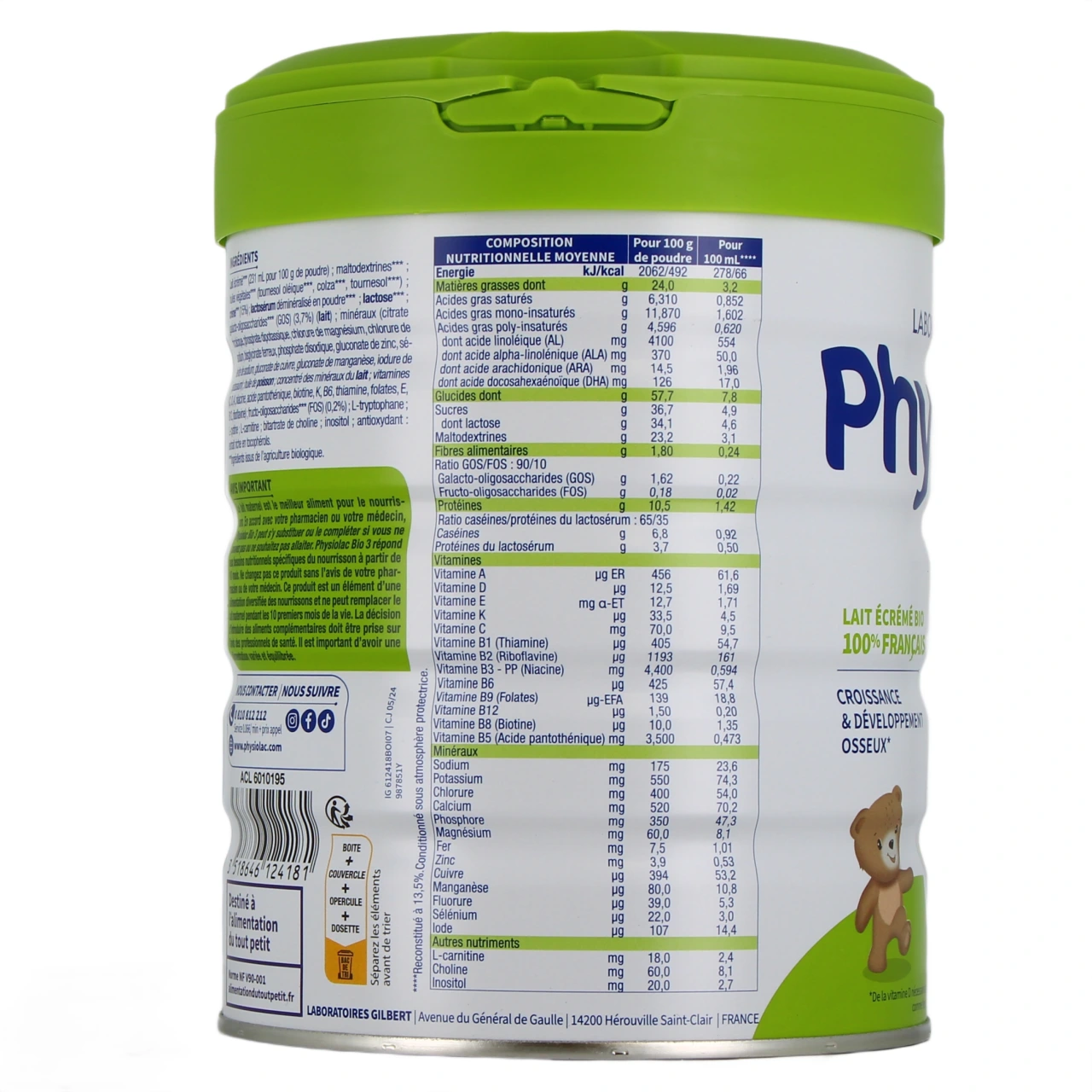 Physiolac Bio Lait 3ème âge - Vue 3