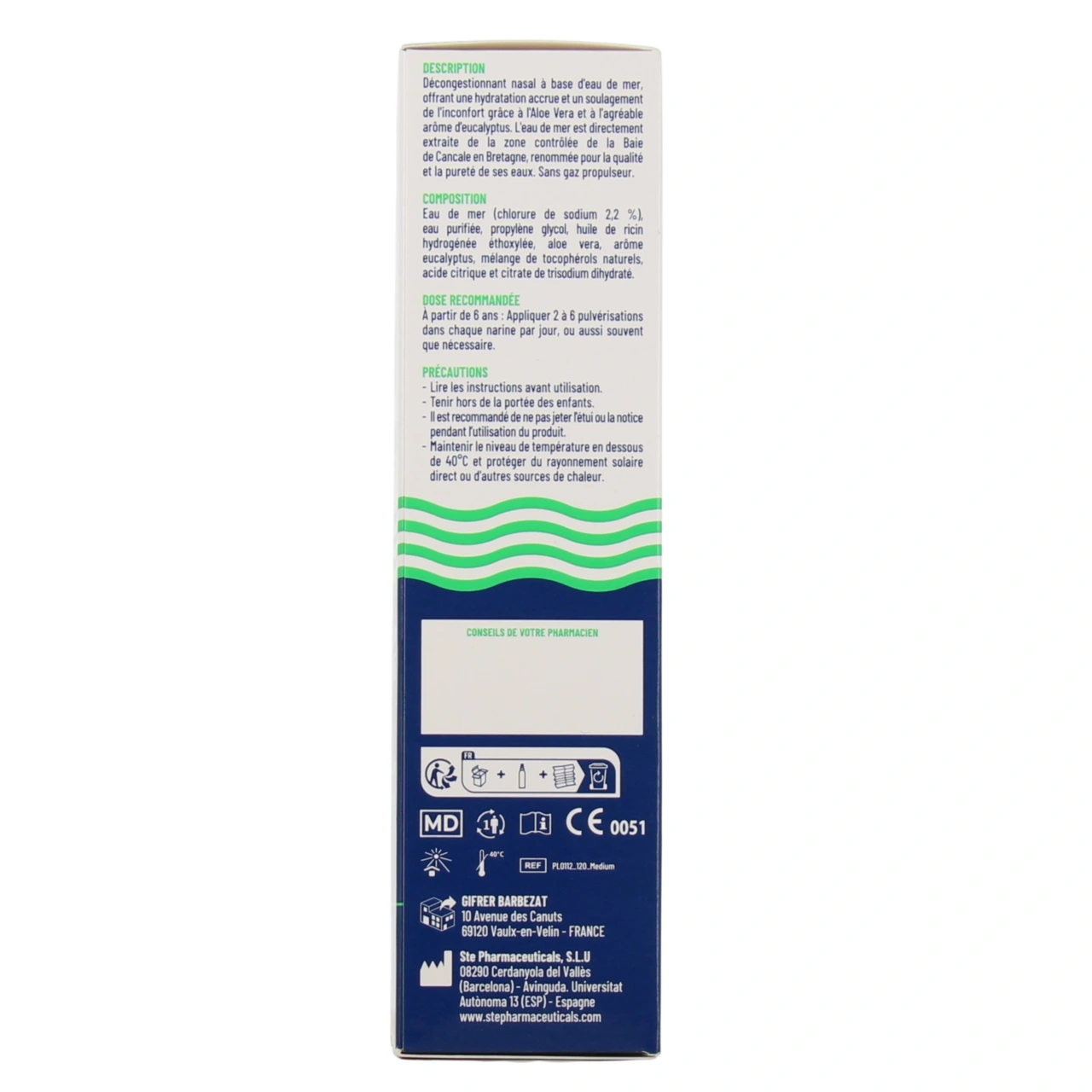 Physiologica Solution d'Eau de Mer Hypertonique Aloe Vera & Eucalyptus - Vue 3