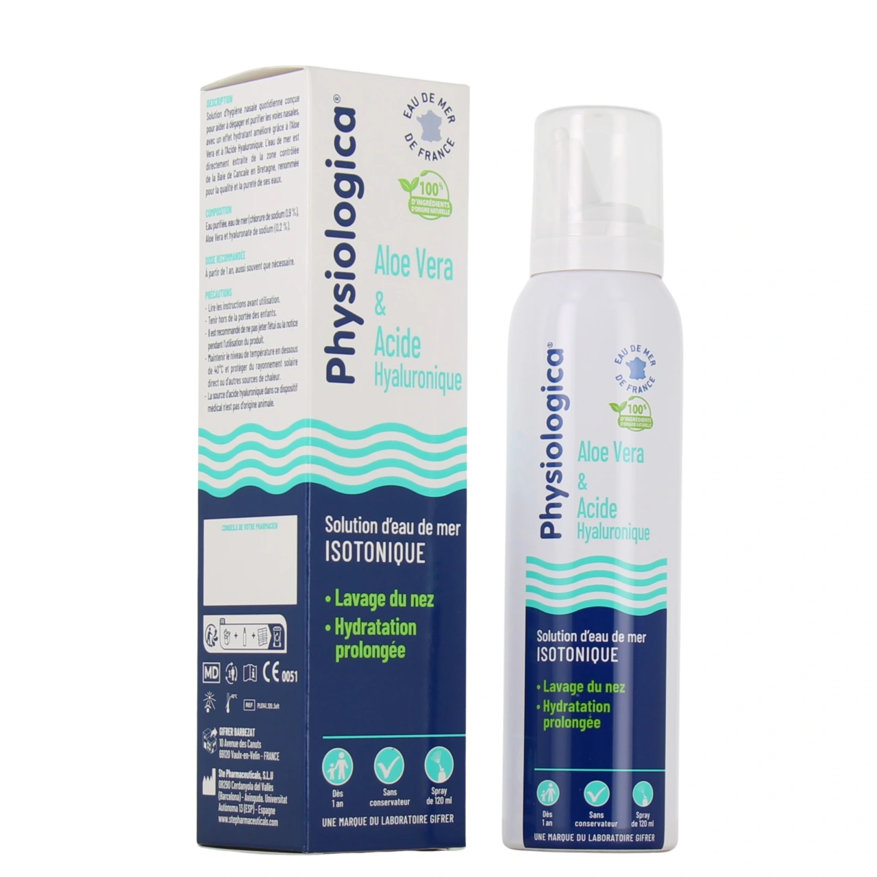 Physiologica Spray Nasal Aloe Vera & Acide Hyaluronique - Physiologica