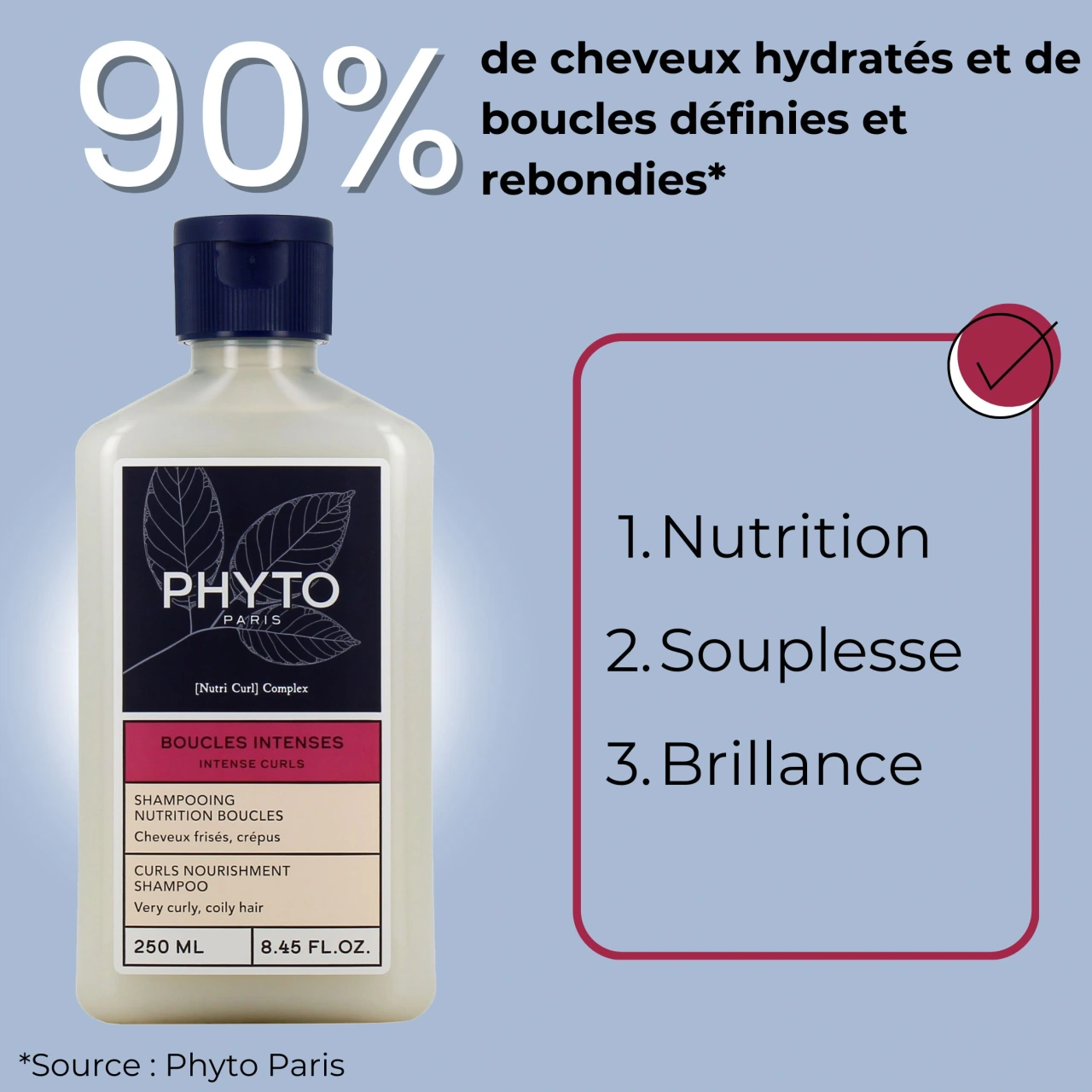 Phyto Boucles Intenses Shampooing Nutrition - Vue 2