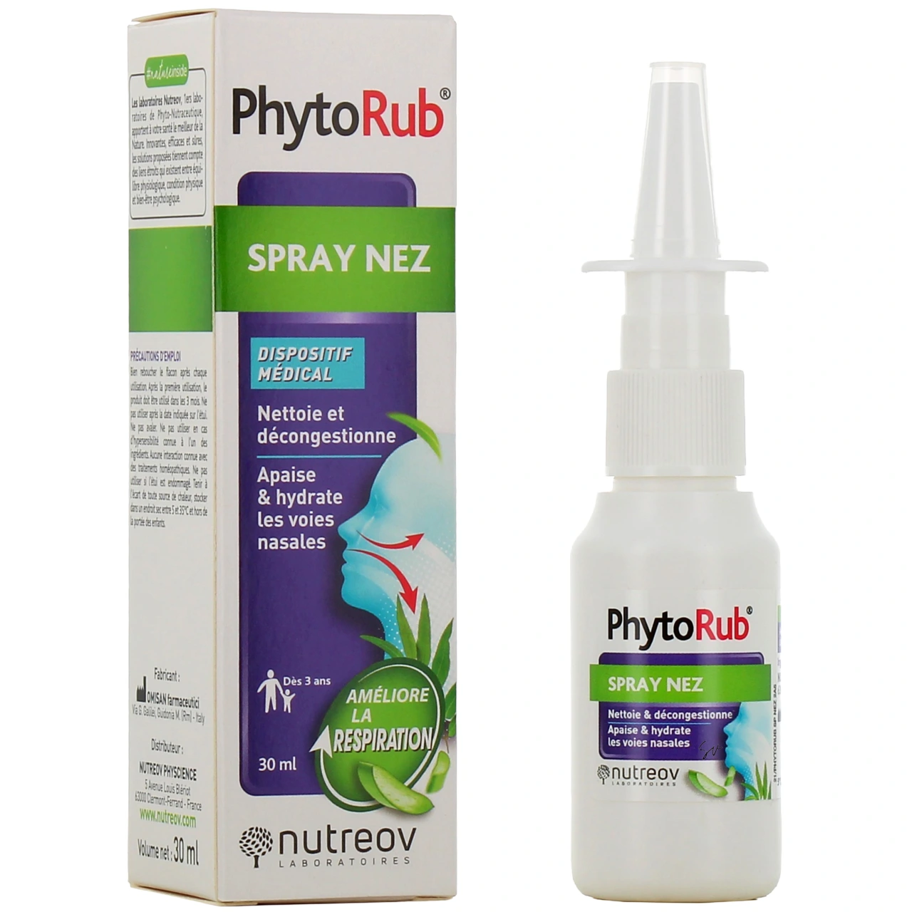 PhytoRub Spray Nez Améliore la Respiration - Nutreov Physcience