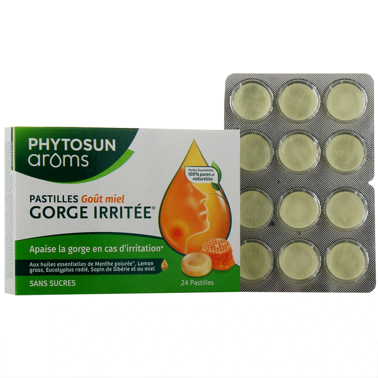 Phytosun Aroms Pastilles Gorge Irritée Miel - Phytosun Aroms