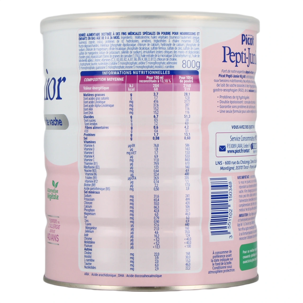 Picot Pepti-Junior Riz AR Lait 0 à 36 mois - Vue 3