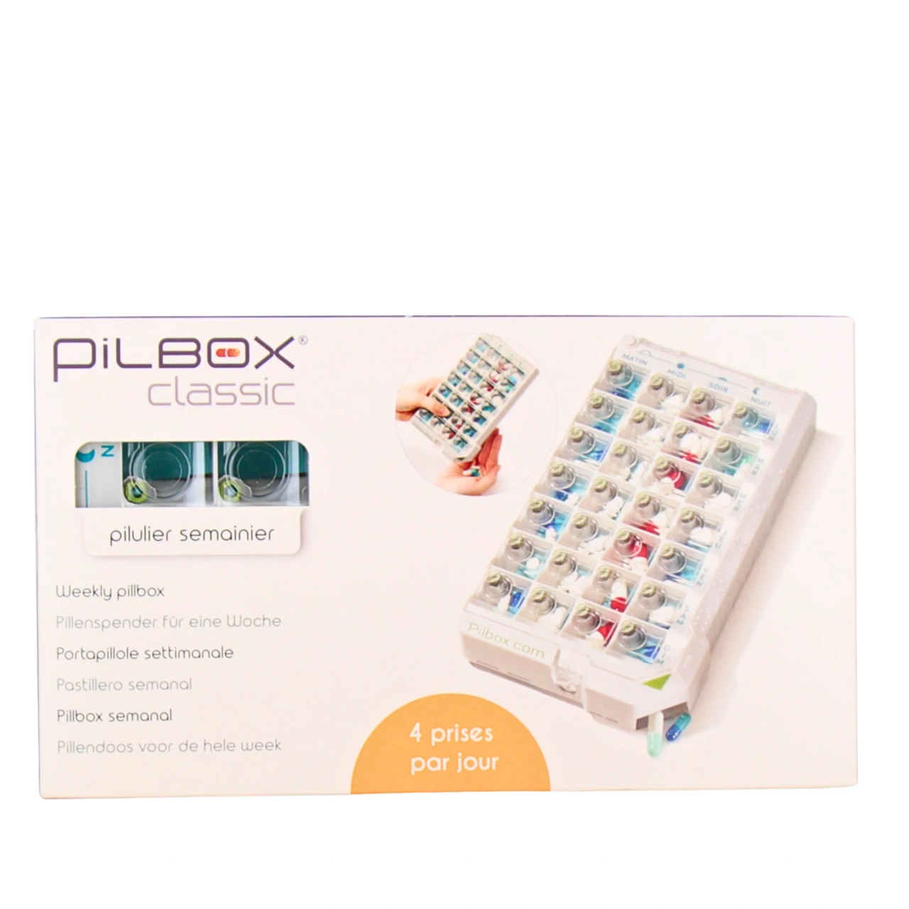 Pilbox Classic Pilulier Hebdomadaire - Pilbox