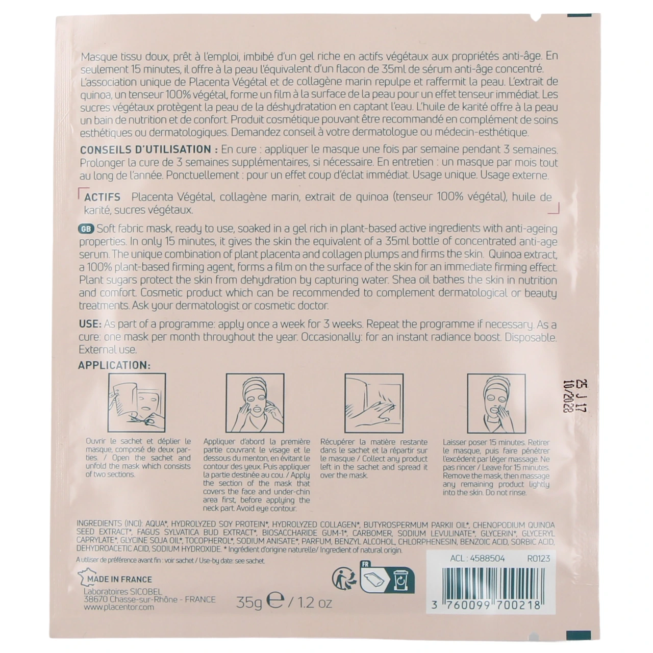 Placentor Masque Tissu - Vue 2