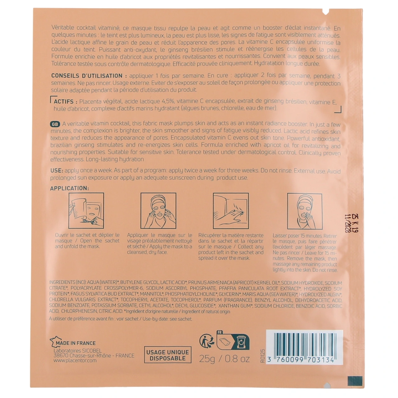 Placentor Masque Tissu - Vue 9