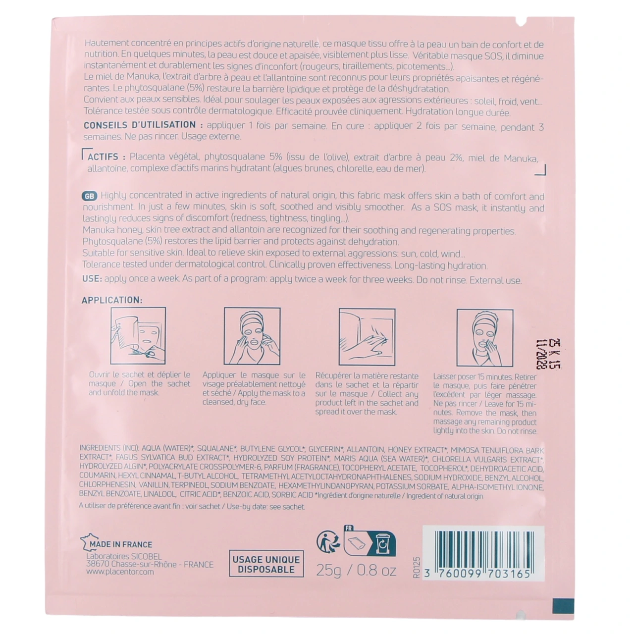 Placentor Masque Tissu - Vue 13
