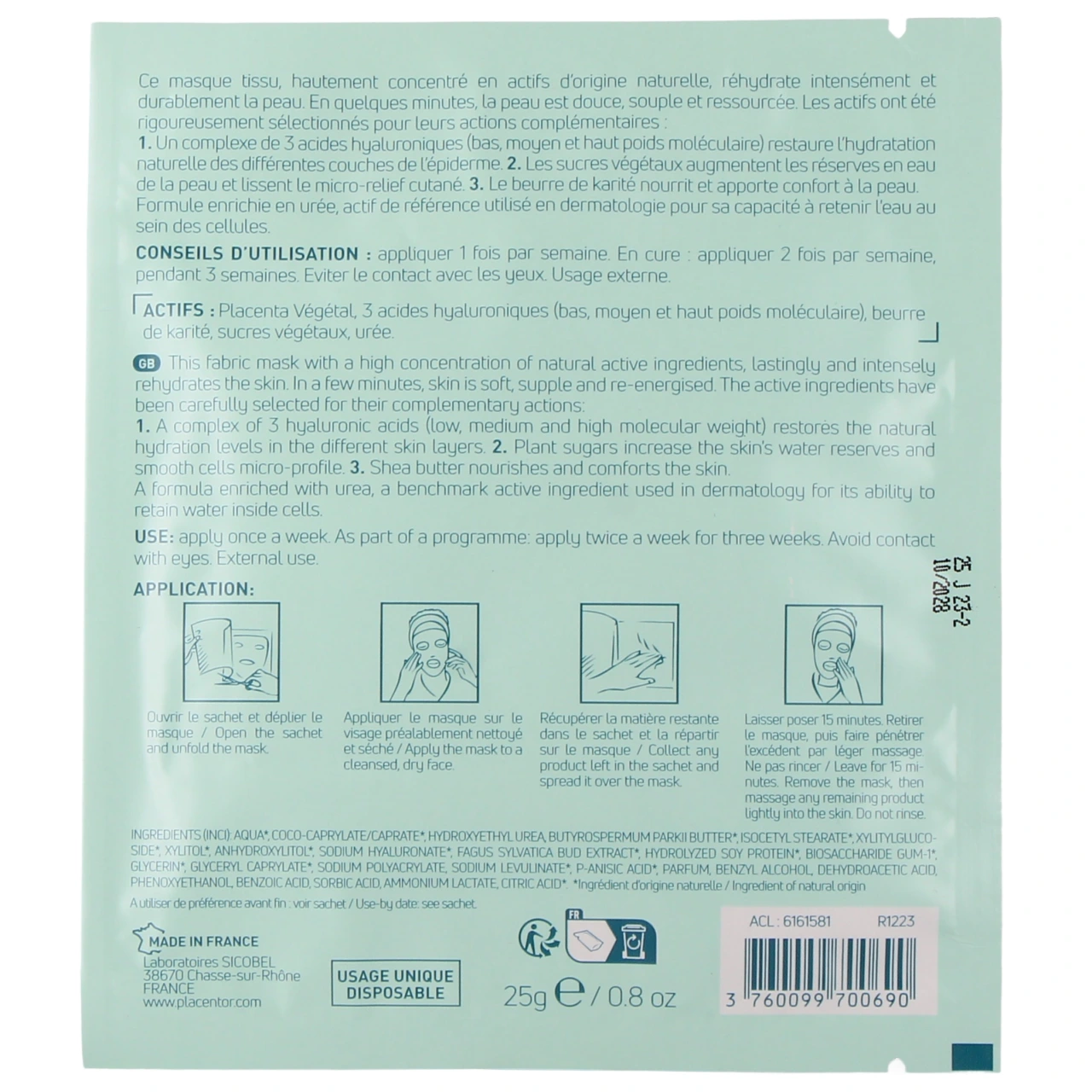 Placentor Masque Tissu - Vue 6