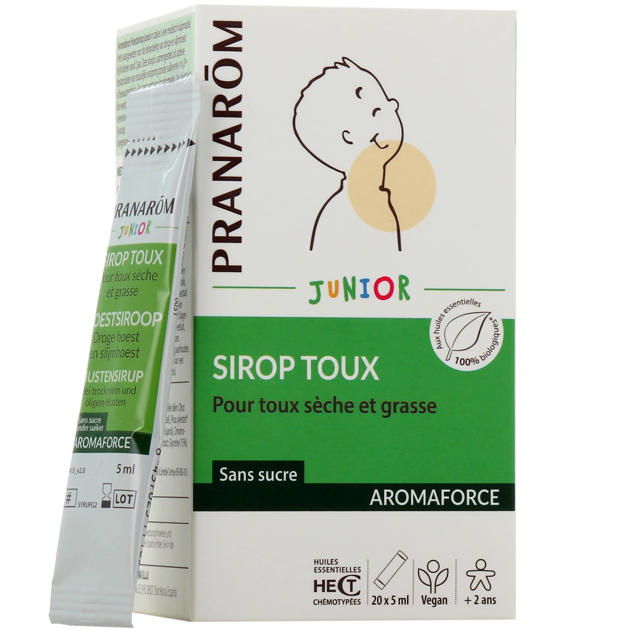Pranarom Aromaforce Junior Sirop Toux sèche et grasse - Pranarom