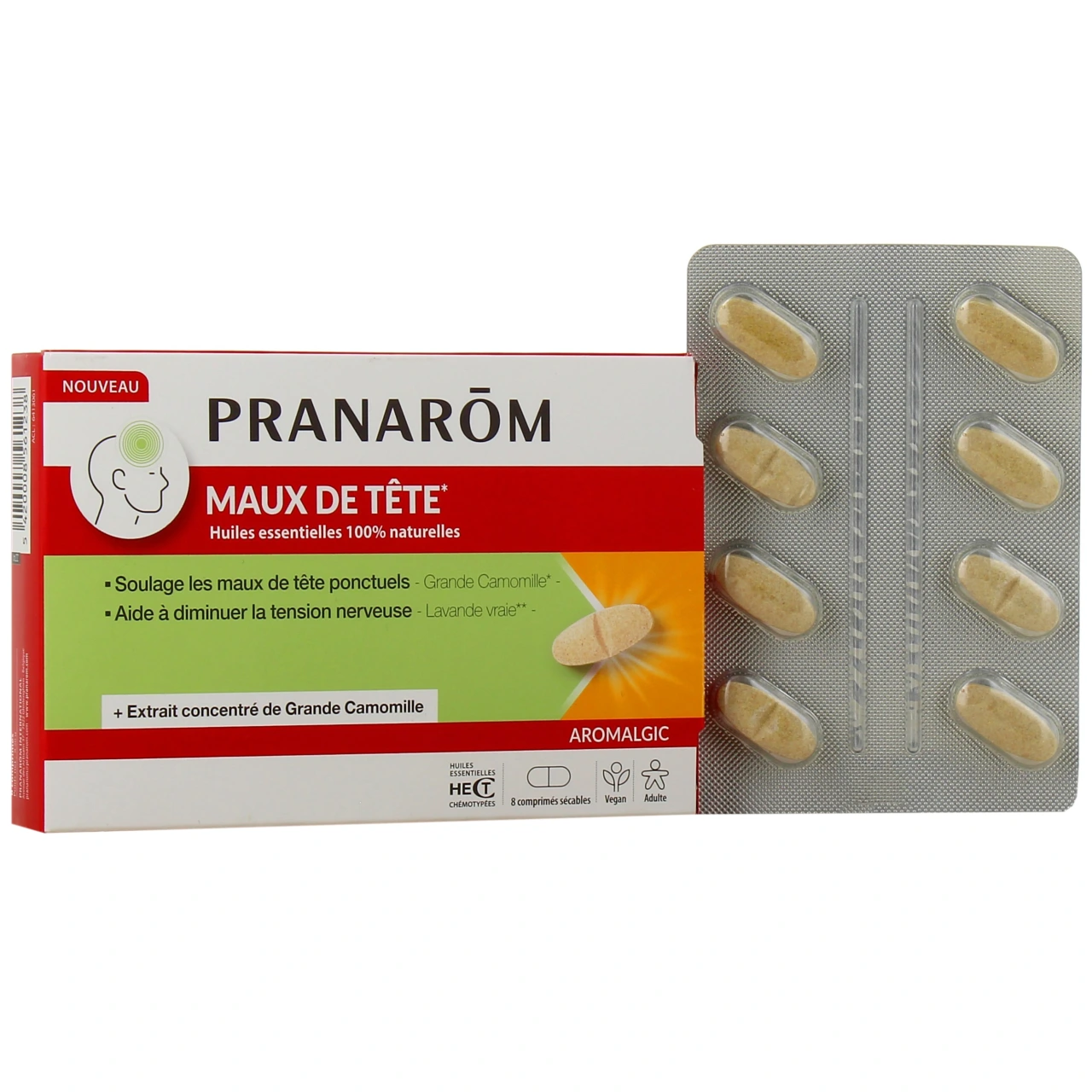 Pranarom Aromalgic Comprimés Maux de Tête - Pranarom