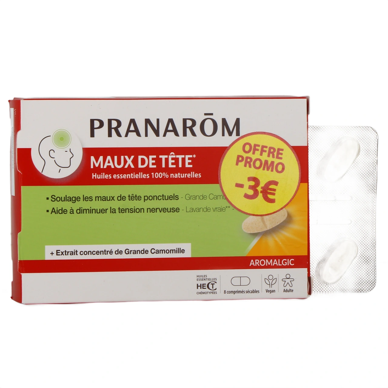 Pranarom Aromalgic Comprimés Maux de Tête - Vue 4