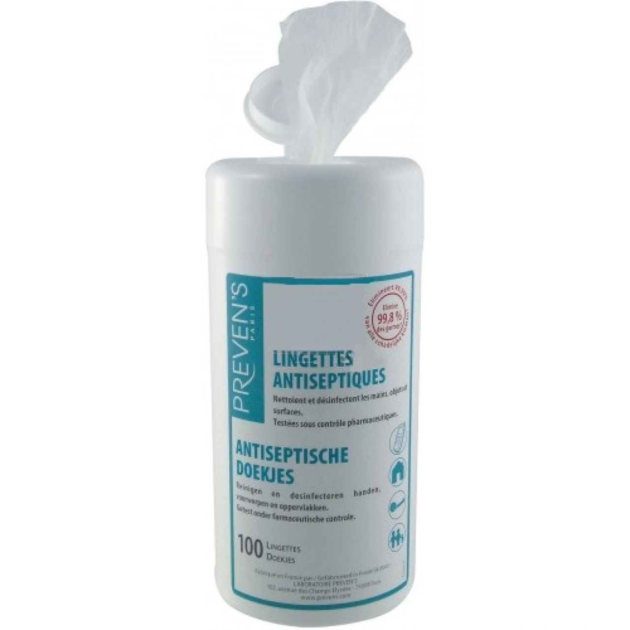 Preven's Lingettes antiseptiques boite de 100 lingettes - Preven's